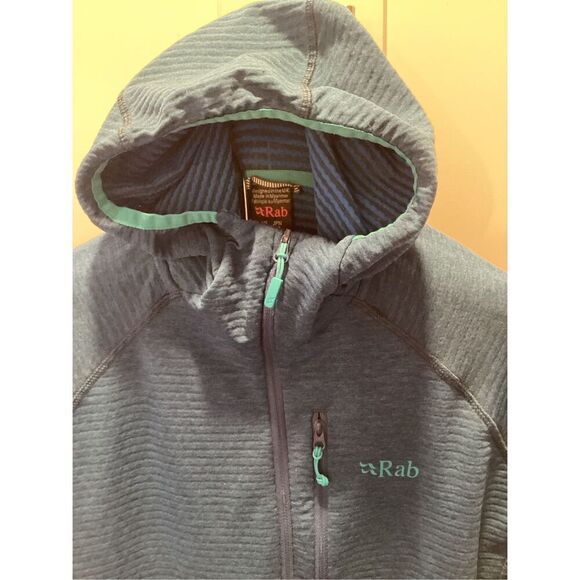 Rab Womens Filament Full Zip Hoodie Sz XL Blue Lightweight Hiking - Picture 5 of 11